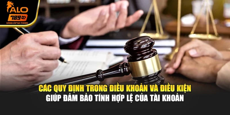 Các quy định trong điều khoản và điều kiện giúp đảm bảo tính hợp lệ của tài khoản
